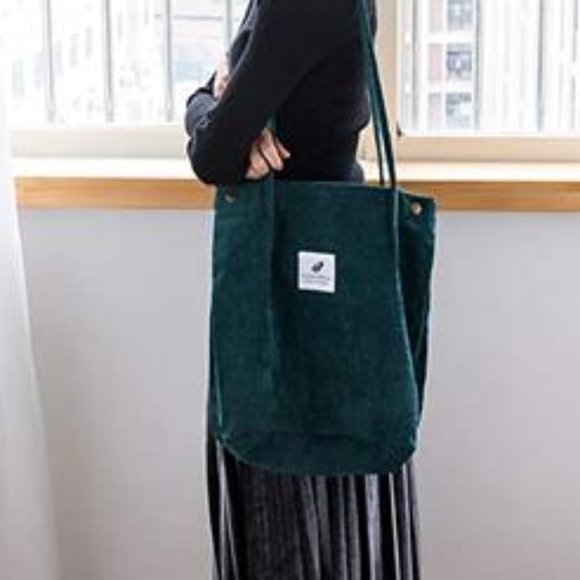 Womens Corduroy Shoulder Tote Bag _SOFT - Picture 4 of 6